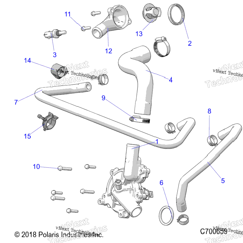 Engine, Waterpump And Bypass