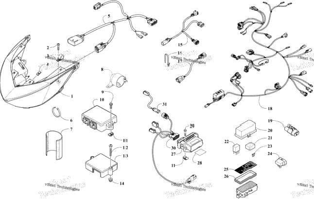 Headlight And Wiring Assemblies