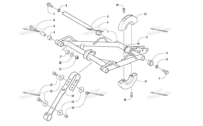 Rear Suspension Front Arm Assembly