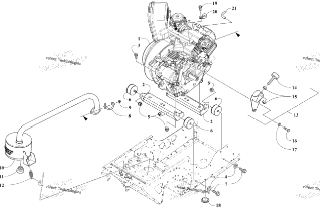 Engine, Exhaust, And Related Parts