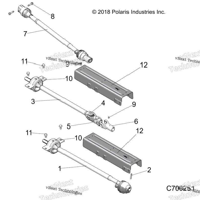 Drive Train, Front, Mid, Rear Prop Shaft