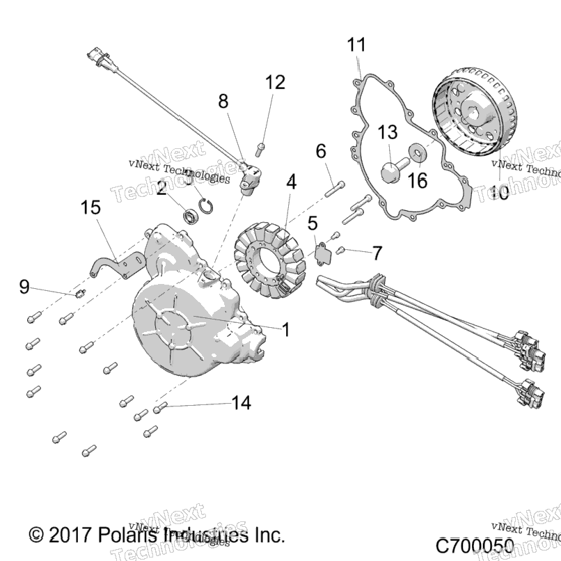 Engine, Stator And Flywheel