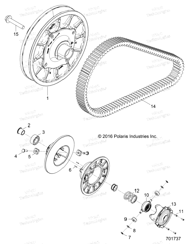 Drive Train, Secondary Clutch