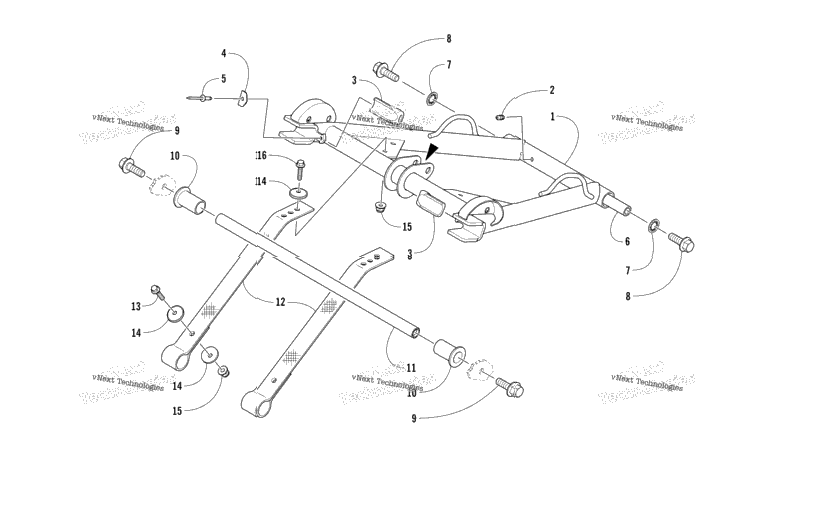 Rear Suspension Front Arm Assembly