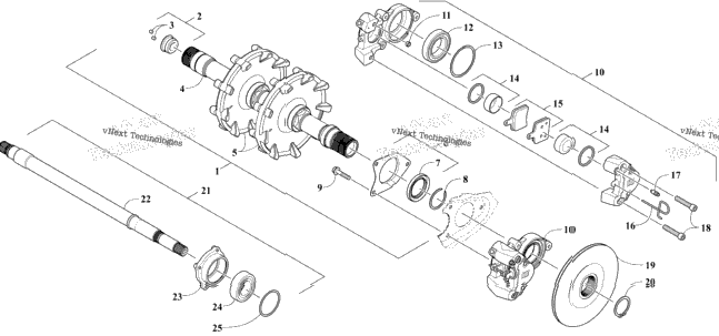 Drive Train Shafts And Brake Assemblies