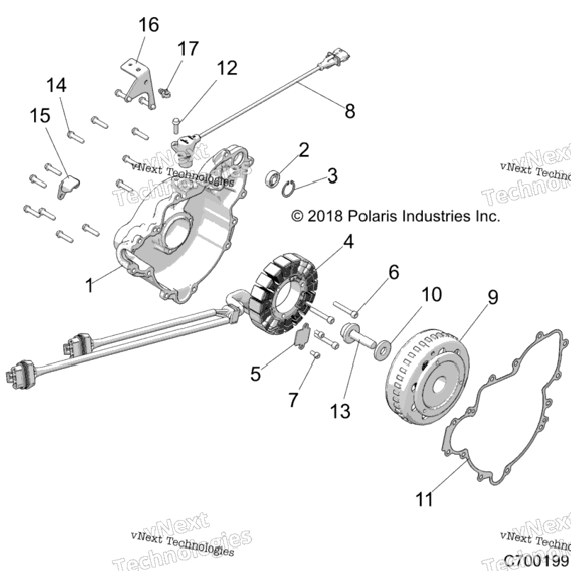 Engine, Stator And Flywheel