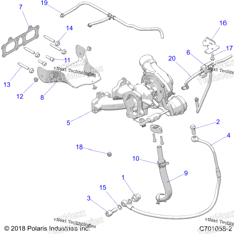 Engine, Turbo Charger Mounting