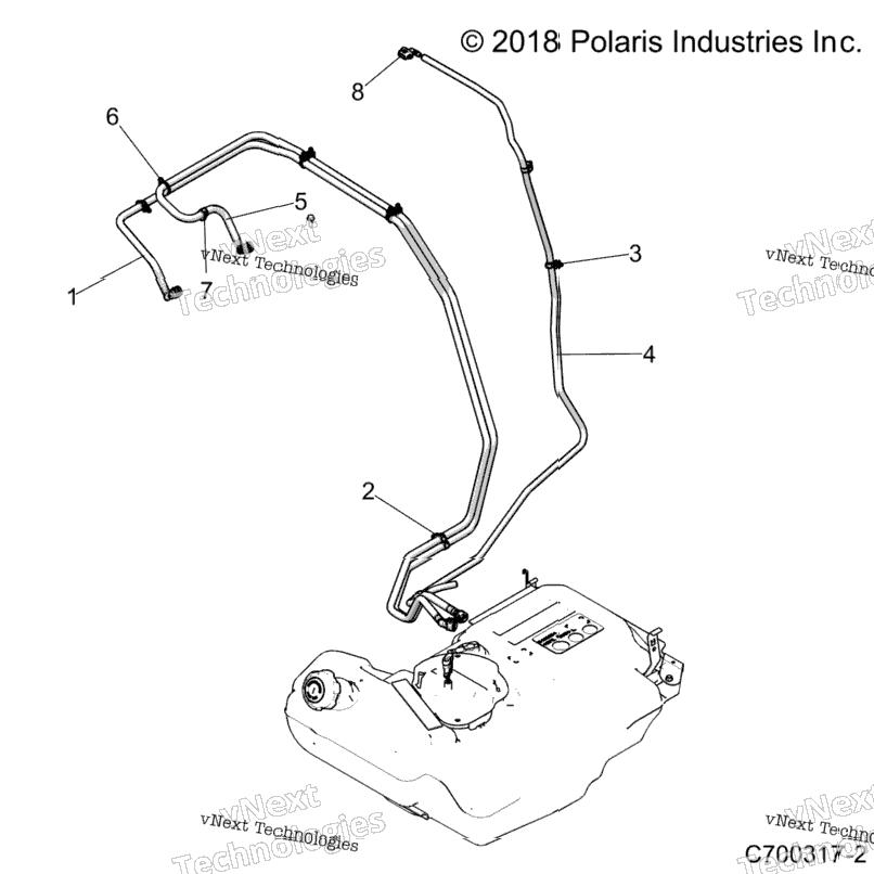 Body, Fuel Lines, Std. Z20pae92ac