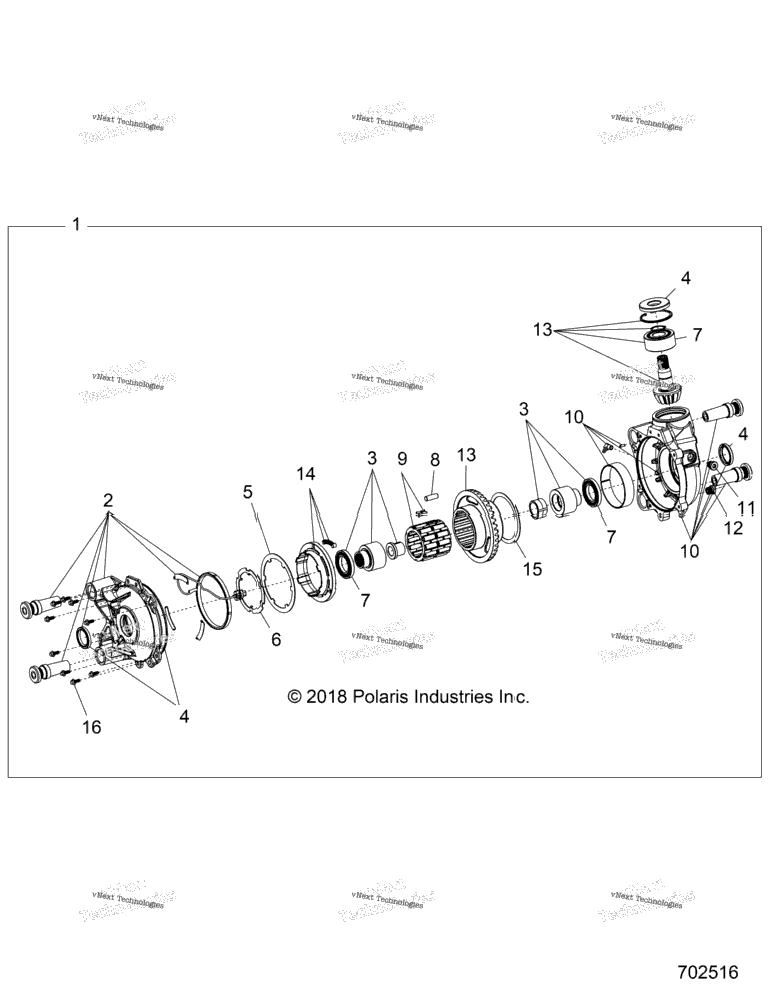 Drive Train, Front Gearcase (702516)