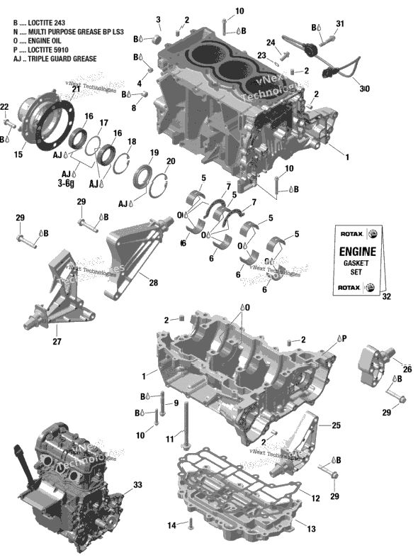 Rotax - Crankcase - 903  Built Up To Sept 28 2020