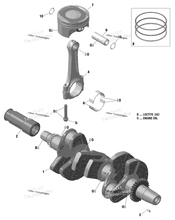 Rotax - Crankshaft And Pistons - 903  Built Up To Sept 28 2020