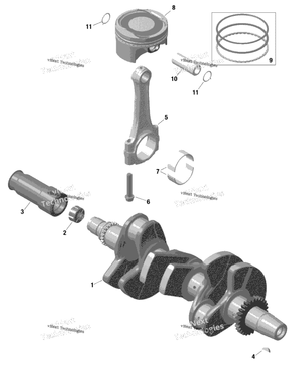 Rotax - Crankshaft And Pistons  Built From Sept 29 2020