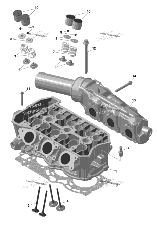 Rotax - Cylinder Head And Exhaust Manifold  Built From Sept 29 2020