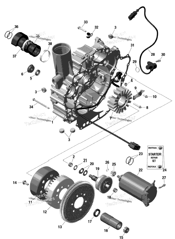 Rotax - Magneto And Electric Starter Without Idf