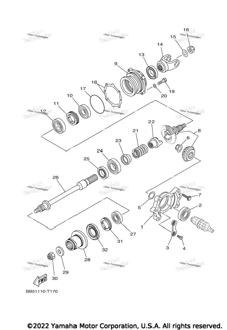 Middle Drive Gear