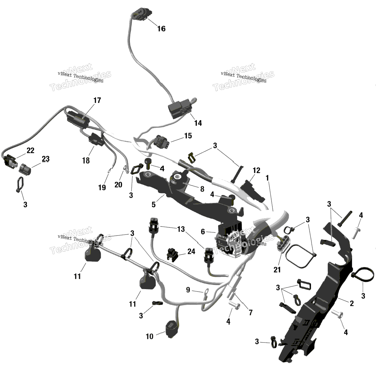 Rotax - Engine Harness And Electronic Module - Dshot