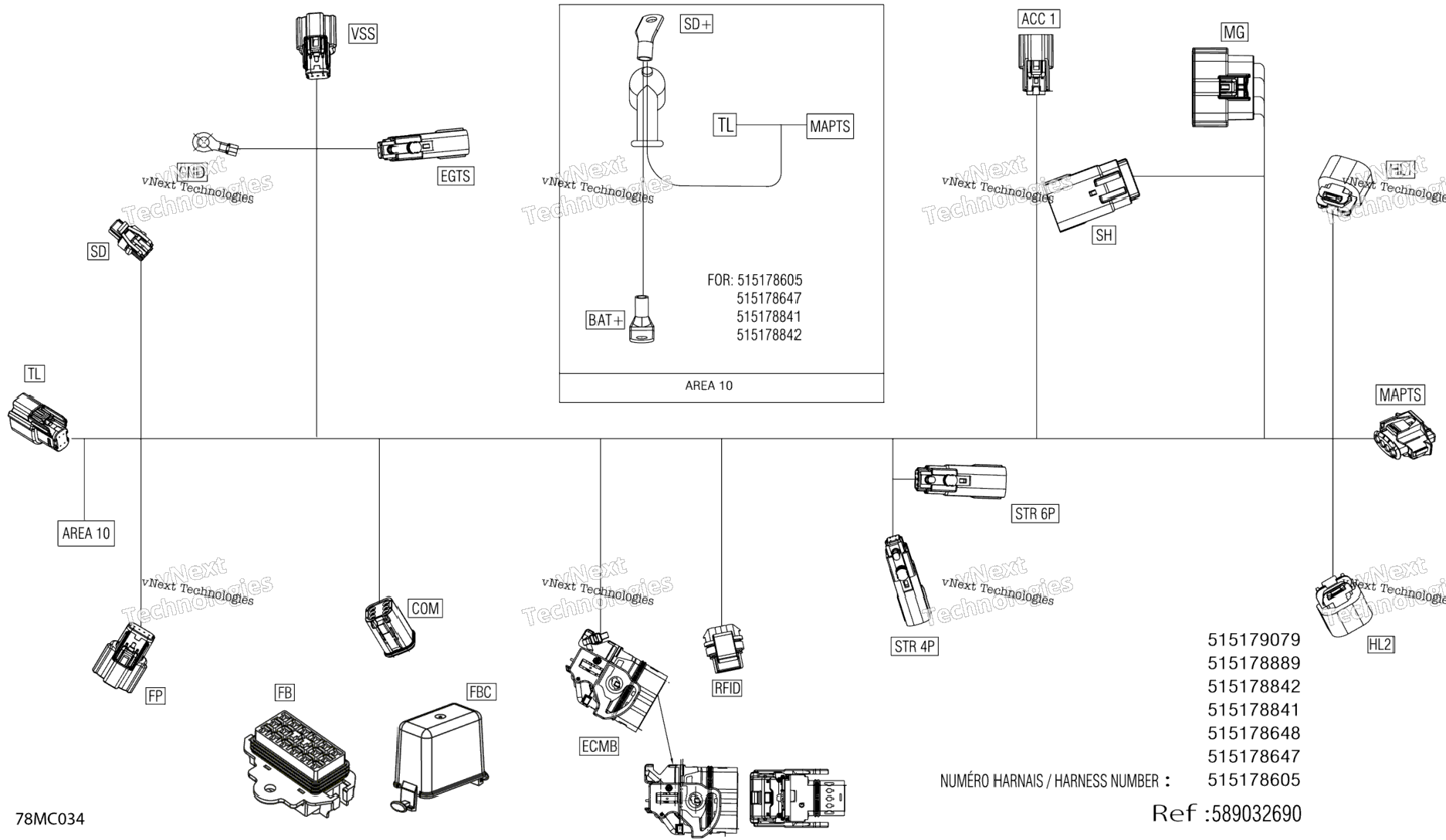 Electric - Main Harness - 515178841