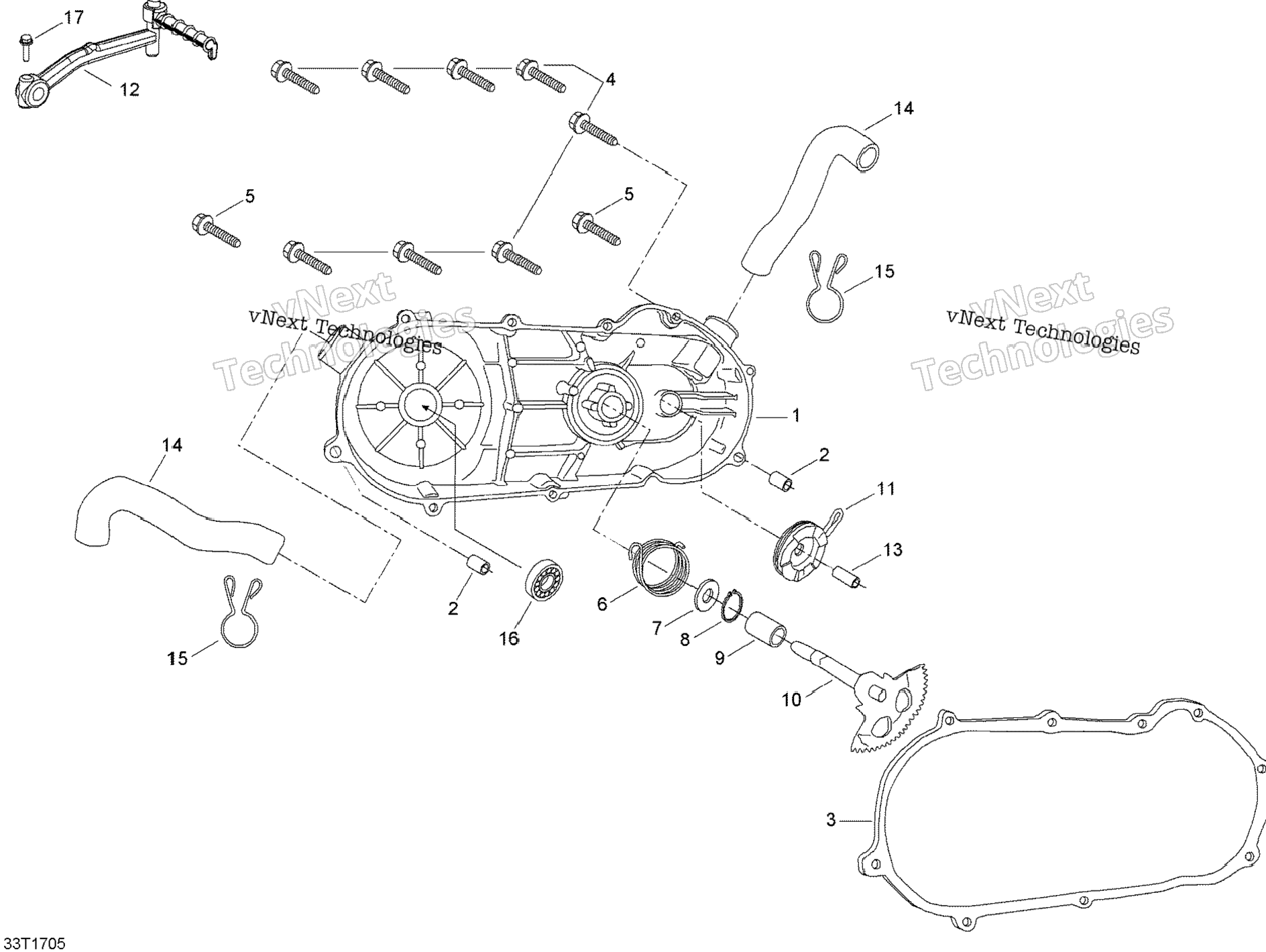 Cvt Cover And Kick Starter