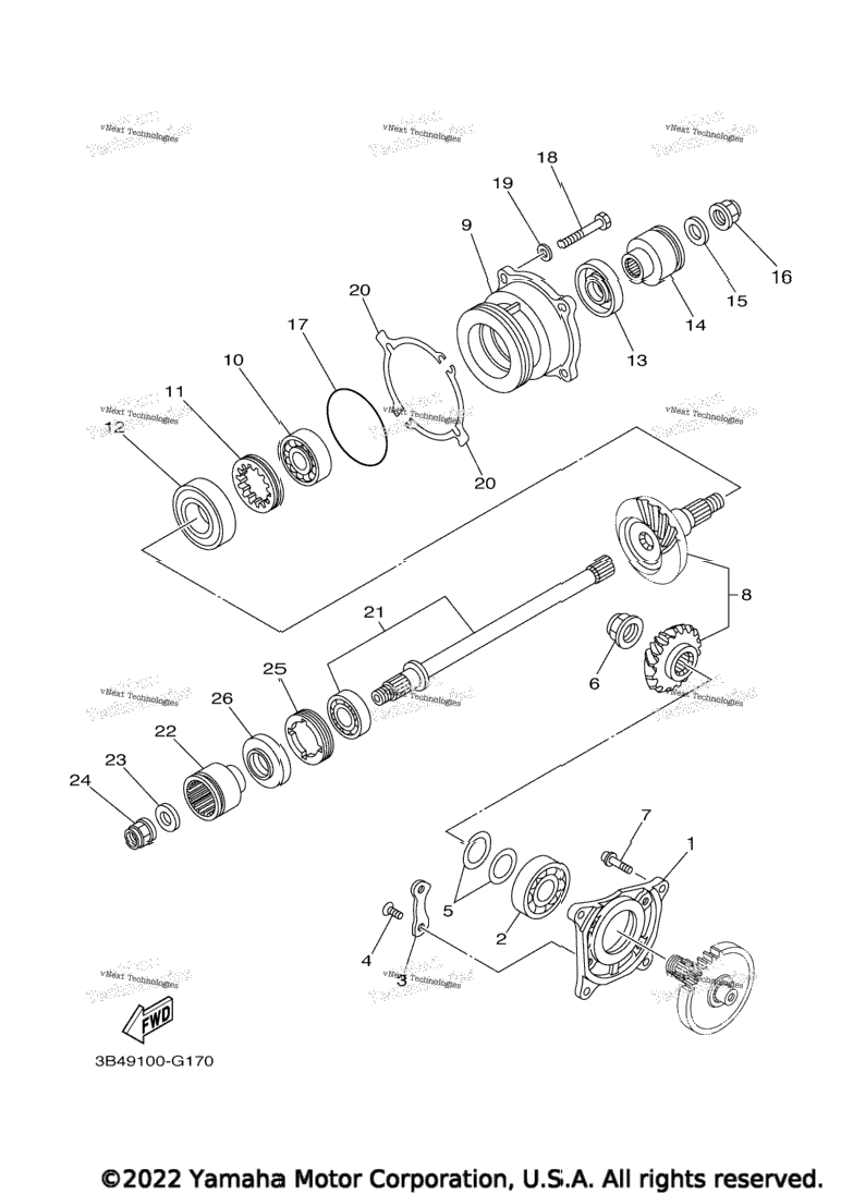 Middle Drive Gear