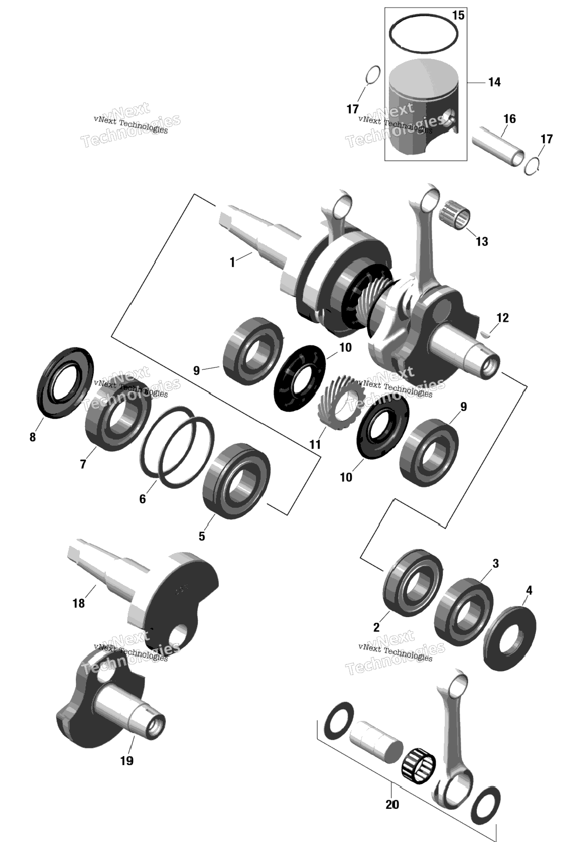 Rotax - Crankshaft And Pistons