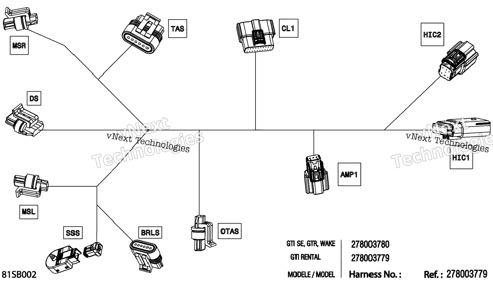 Electric - Steering Wiring Harness - 278003780