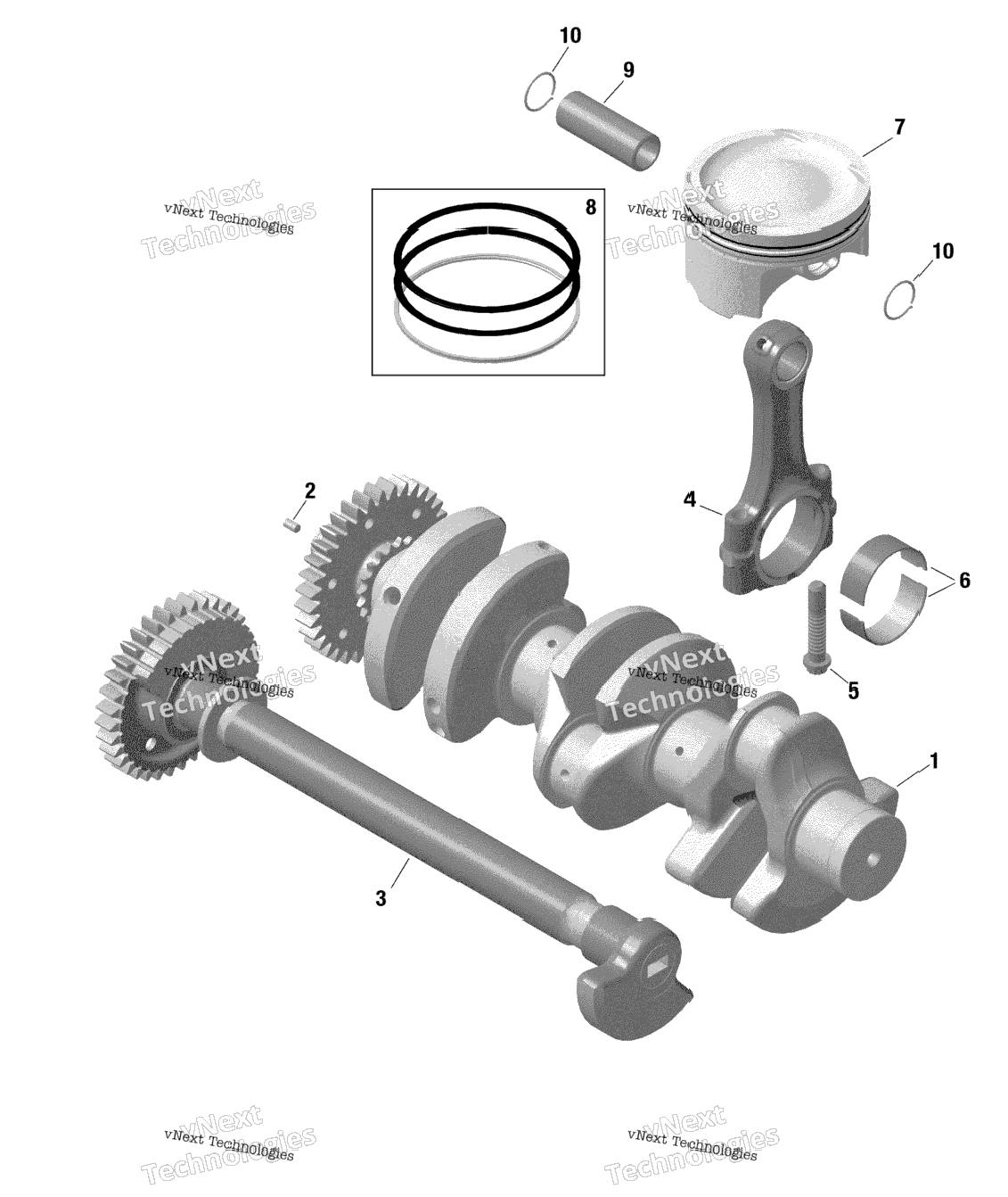 Rotax - Crankshaft And Pistons