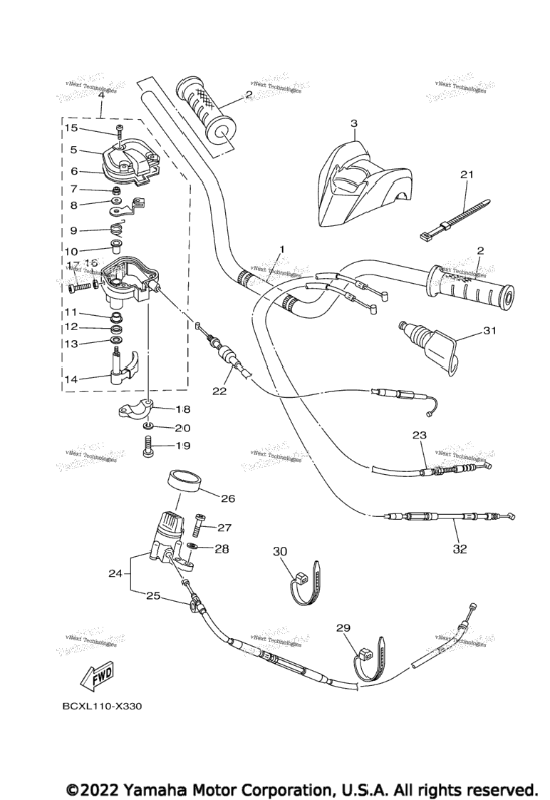 Steering Handle & Cable