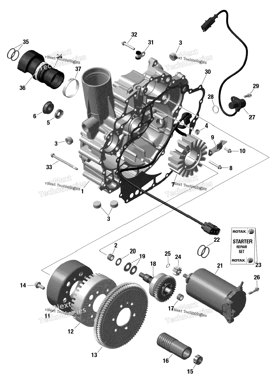 Rotax - Magneto And Electric Starter - No Idf