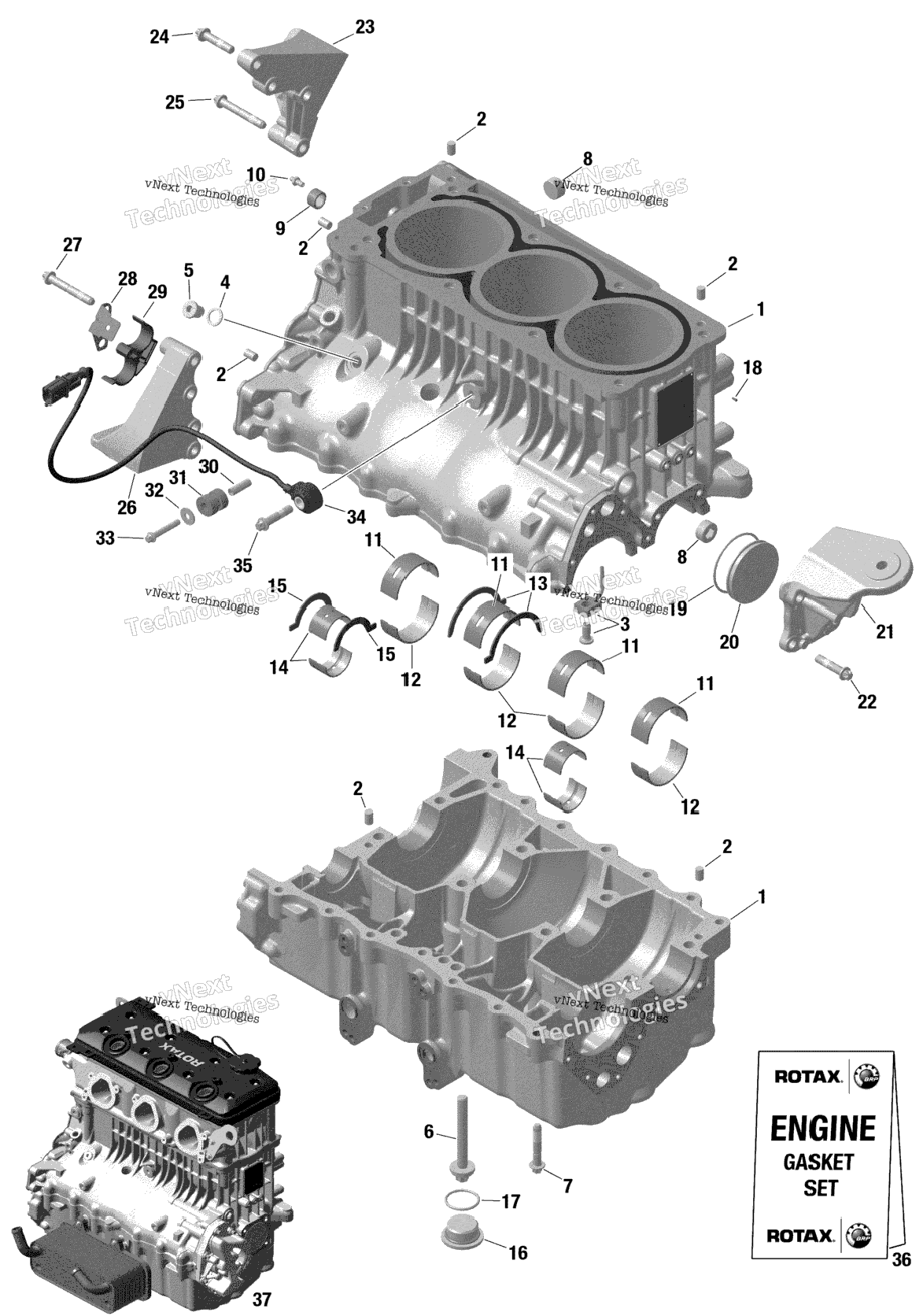 Rotax - Crankcase