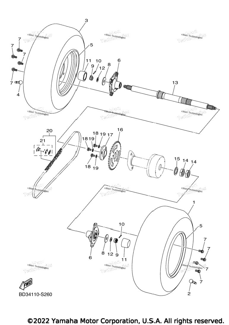 Rear Axle & Wheel