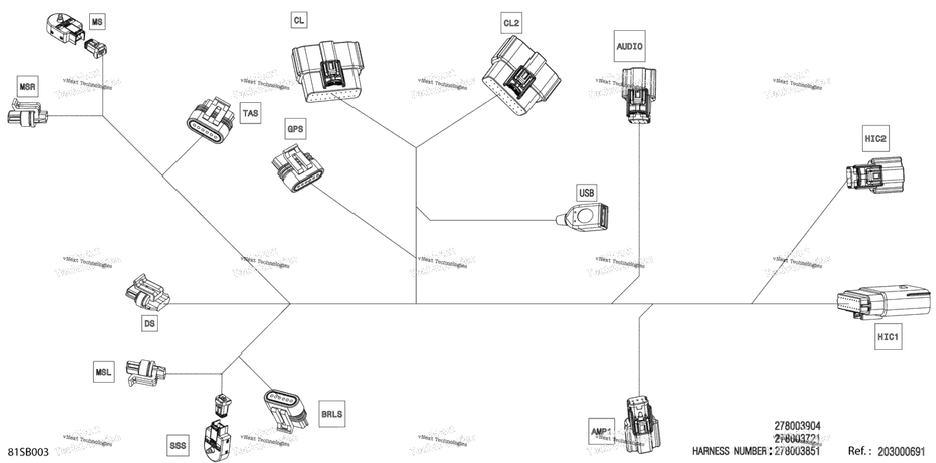 Electric - Steering Wiring Harness - 278003904