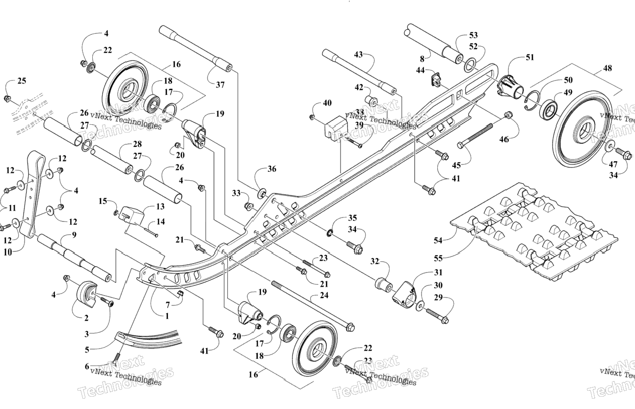 Rear Suspension Rail Assembly