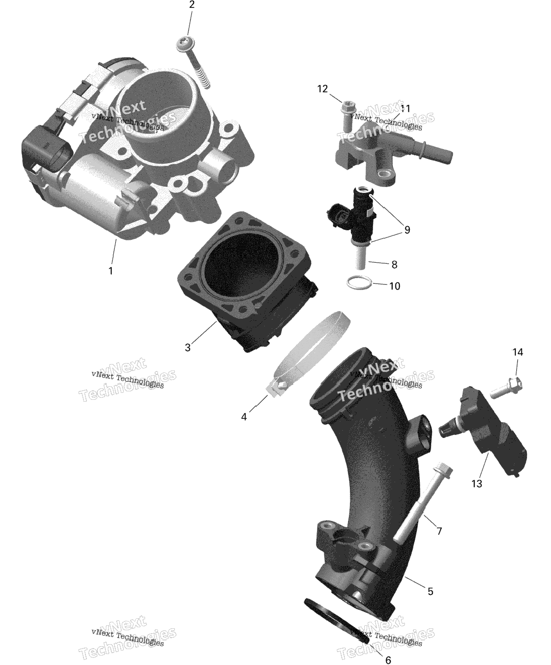 Rotax - Air Intake Manifold And Throttle Body - 2