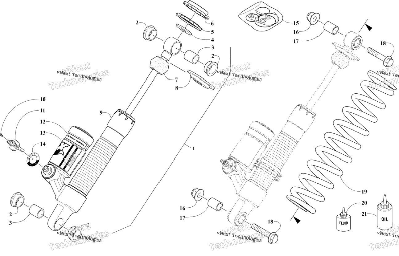 Rear Suspension Rear Arm Shock Absorber