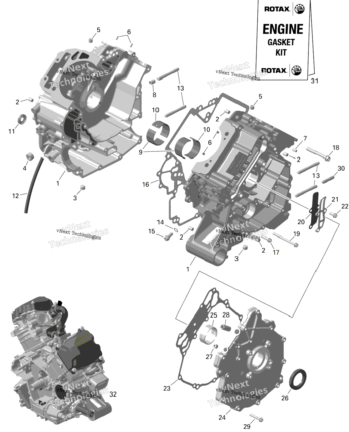 Rotax - Crankcase