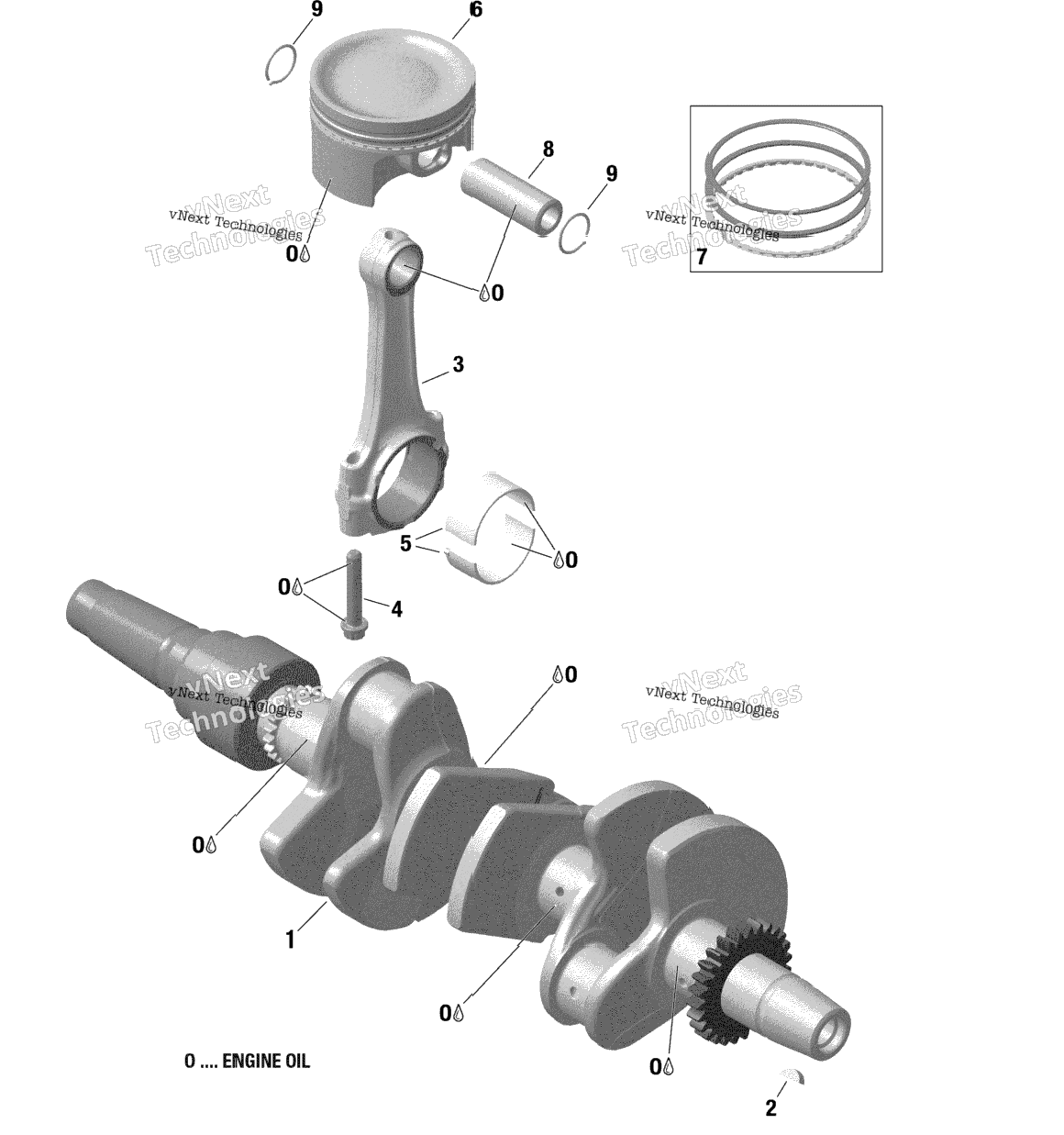 Rotax - Crankshaft And Pistons