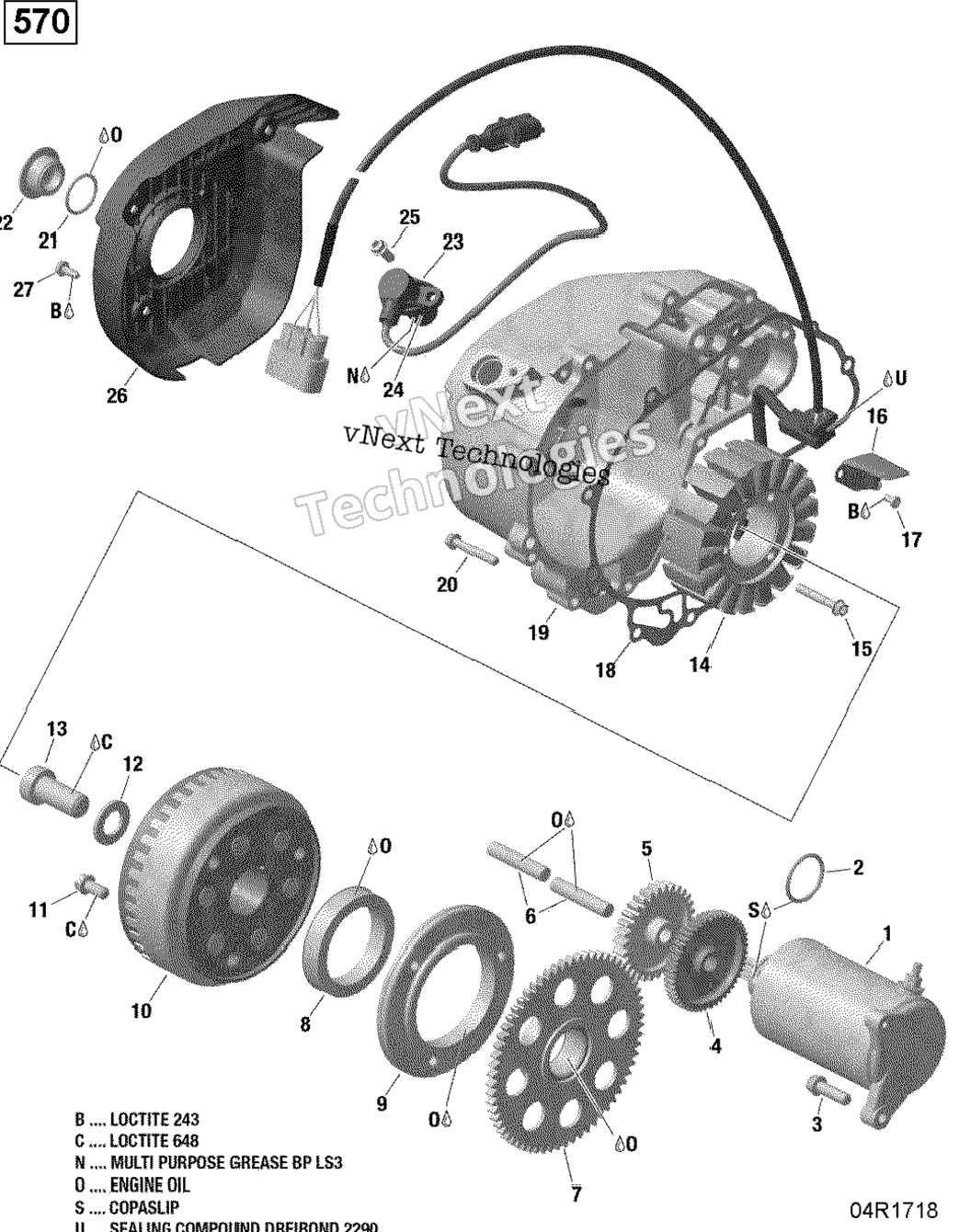 Rotax - Magneto And Electric Starter - 480W