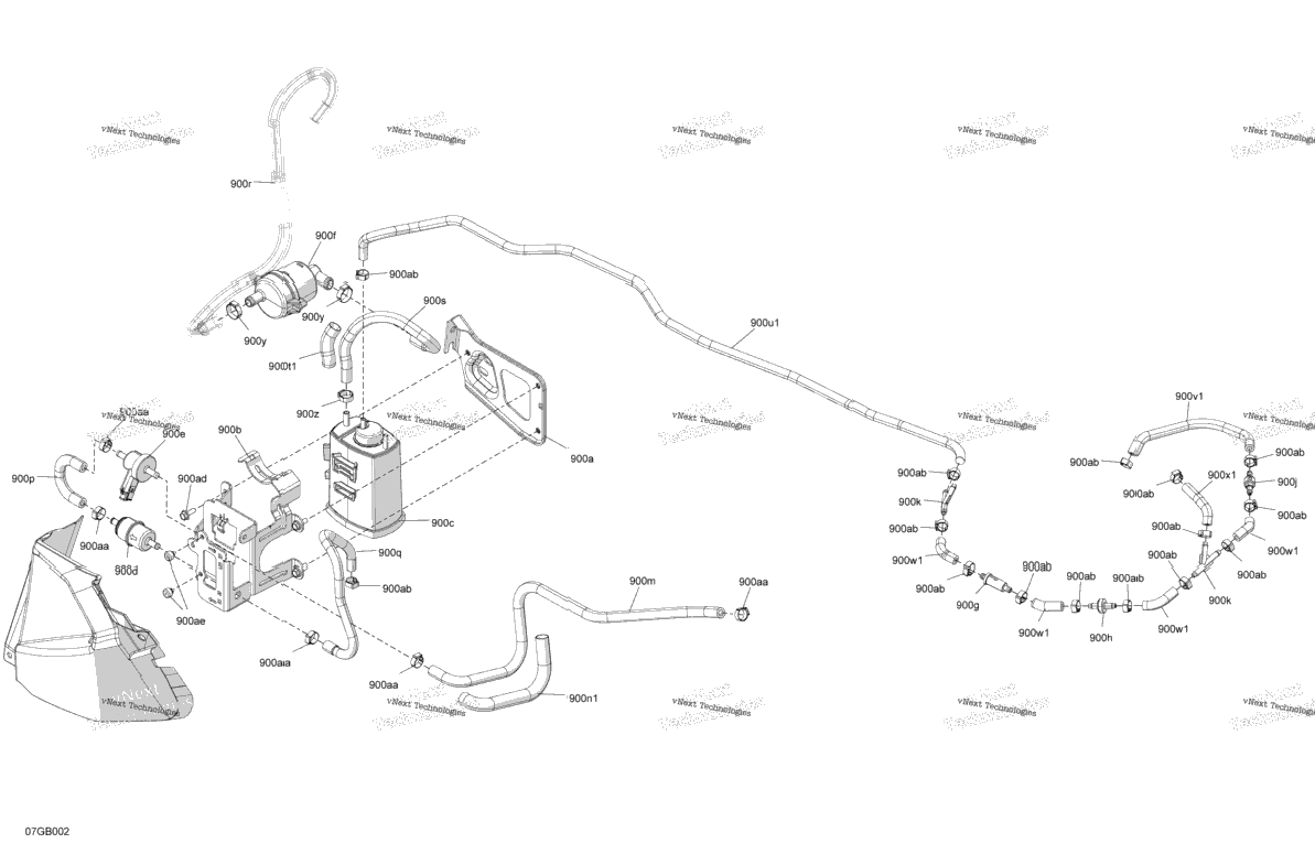 Engine - Charcoal Canister Assembly