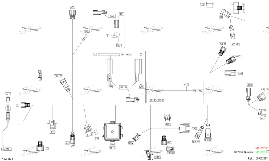 Electric - Main Harness - 515179202