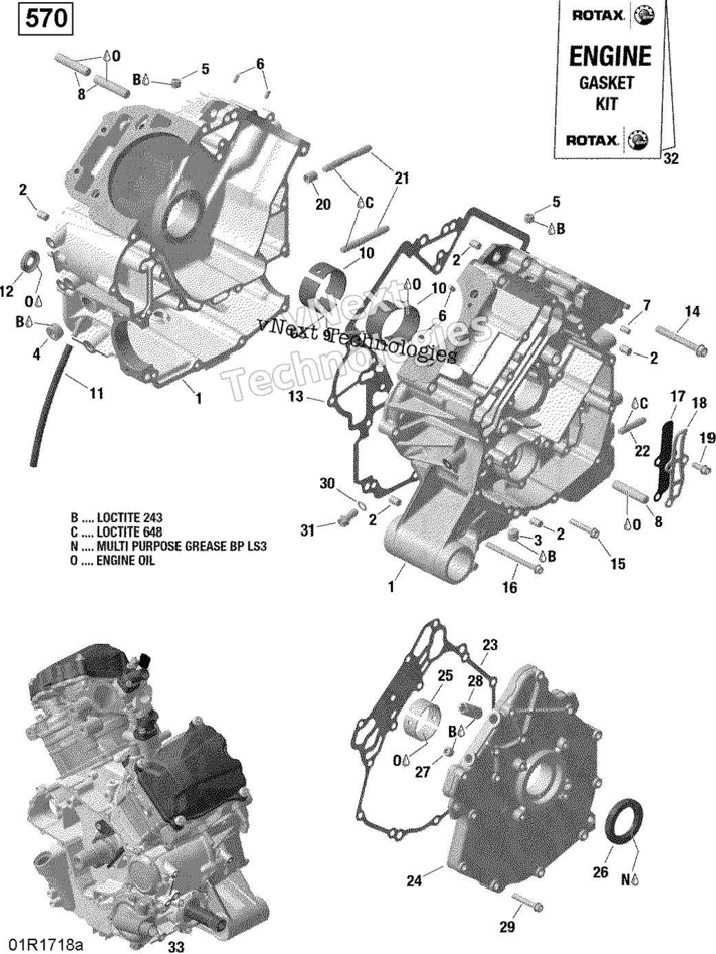 Rotax - Crankcase - 570 Efi