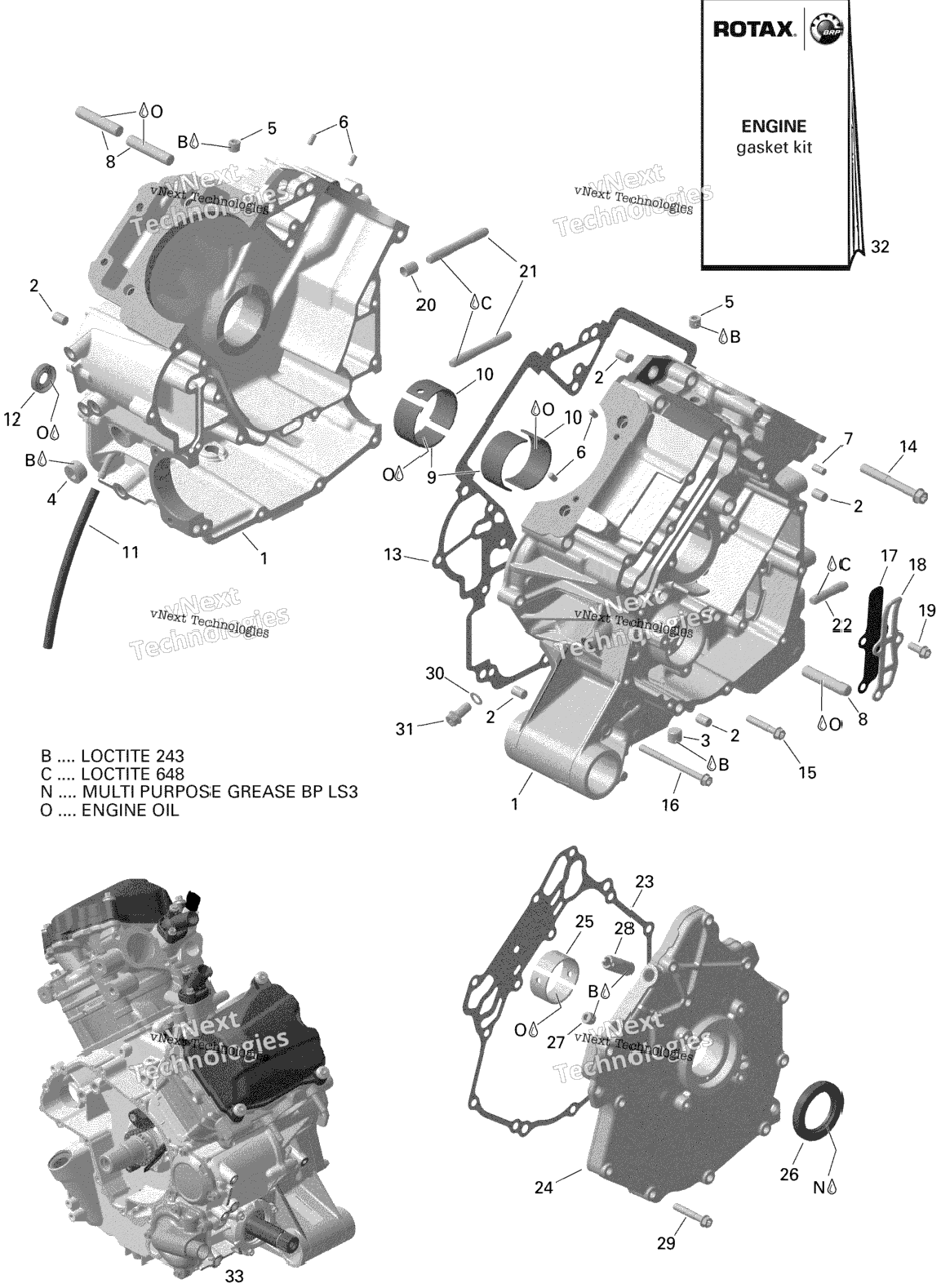 Rotax - Crankcase - V1