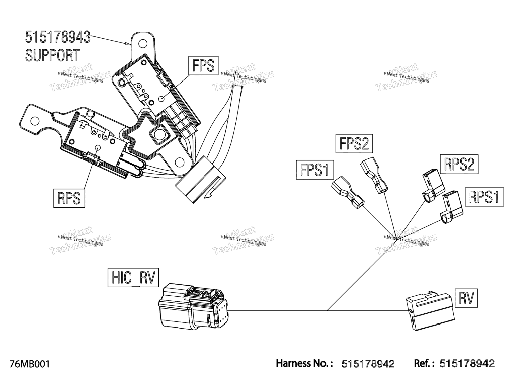 Electric - Reverse Wiring Harness - 515178942