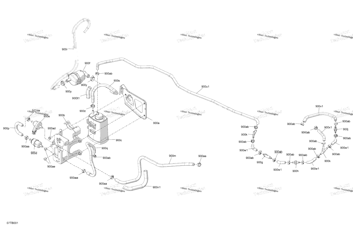 Engine - Charcoal Canister Assembly