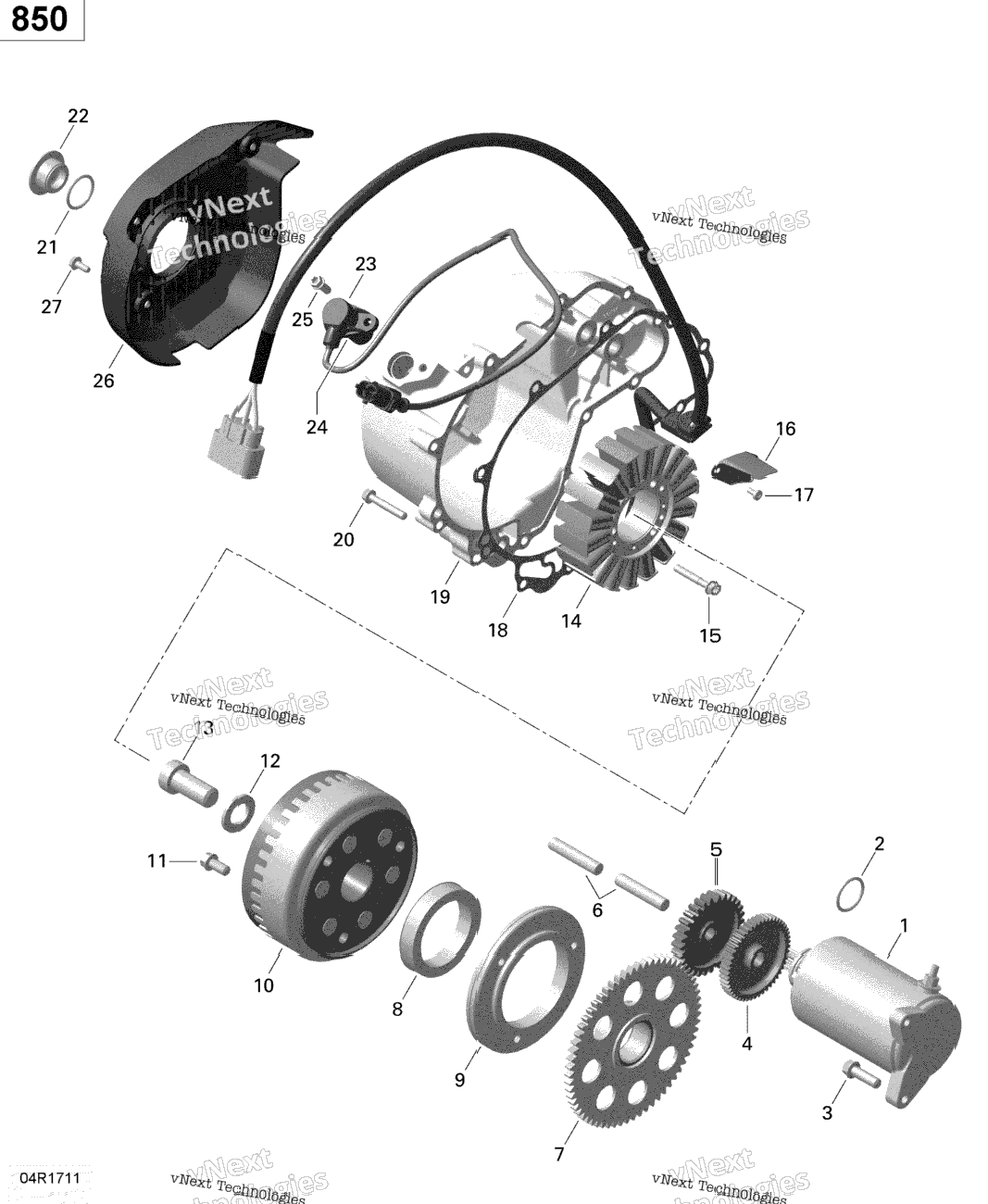 Rotax - Magneto And Electric Starter - 650W