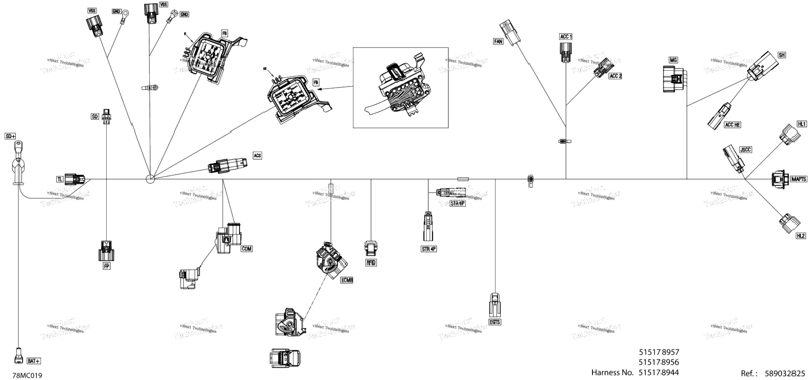 Electric - Main Harness - 515178956