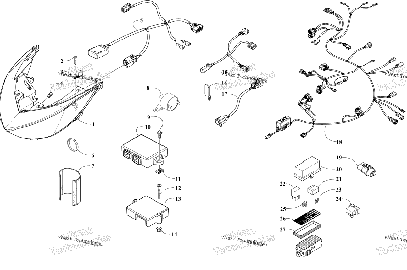 Headlight And Wiring Assemblies