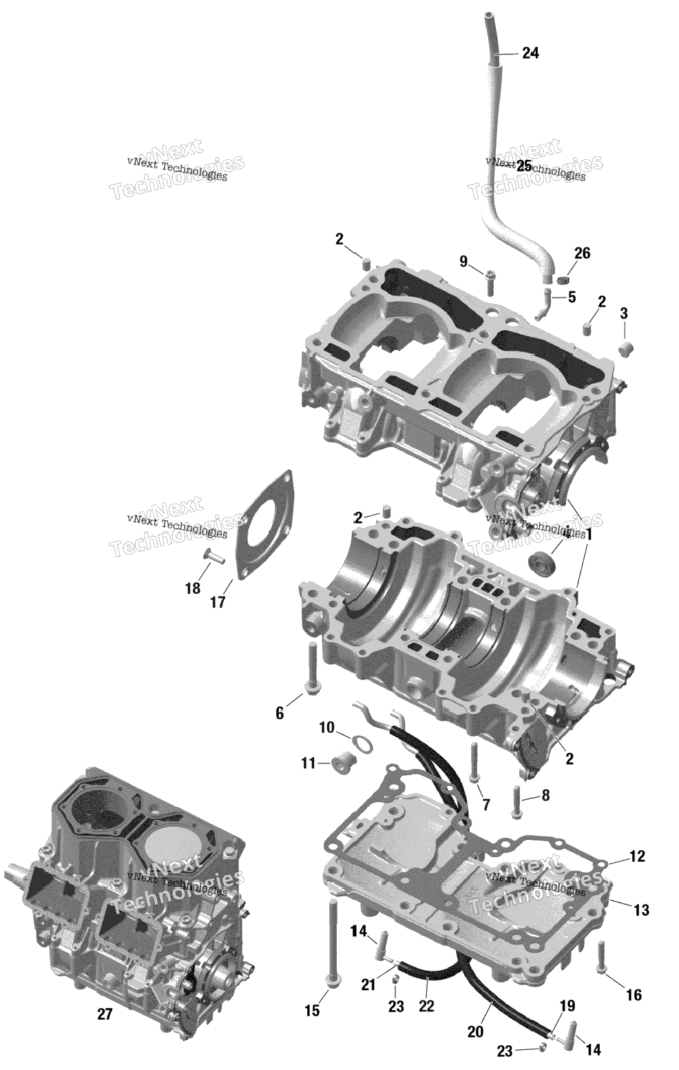 Rotax - Crankcase - Turbo