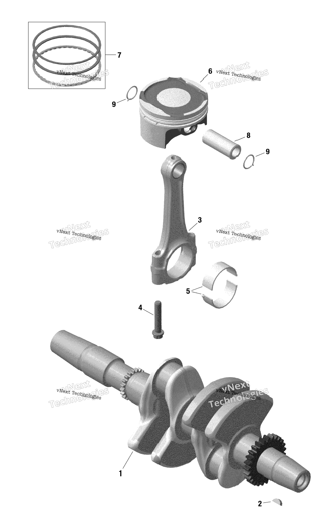 Rotax - Crankshaft And Pistons