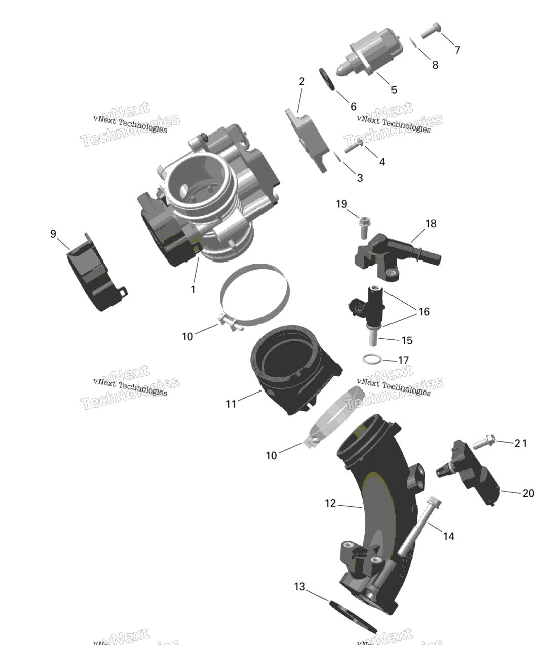 Rotax - Air Intake Manifold And Throttle Body