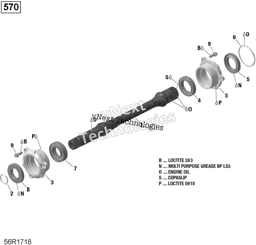 Rotax - Drive Shaft - 570 Efi